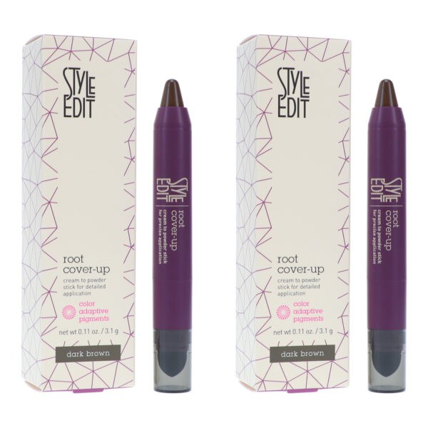 Style Edit Instant Root Cover Up Stick Dark Brown 0.11 oz 2 Pack