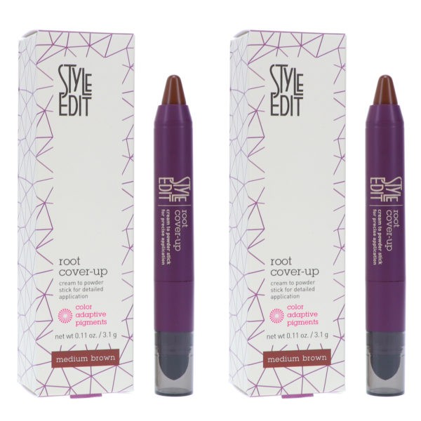 Style Edit Instant Root Cover Up Stick Medium Brown 0.11 oz 2 Pack