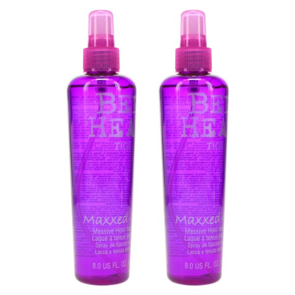 TIGI Bed Head Maxxed Out Massive Hold Hairspray 8 oz 2 Pack