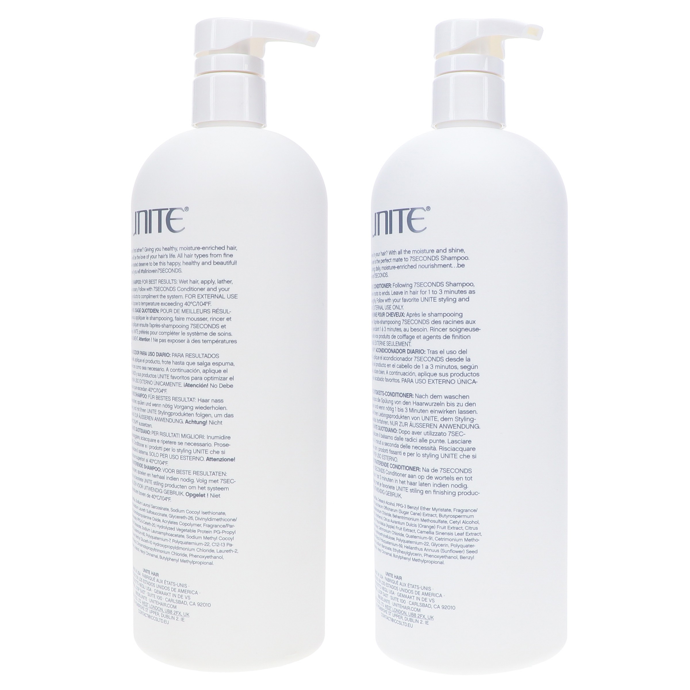 UNITE Hair 7 Seconds Shampoo 33.8 oz & 7 Seconds Conditioner 33.8 oz Combo Pack
