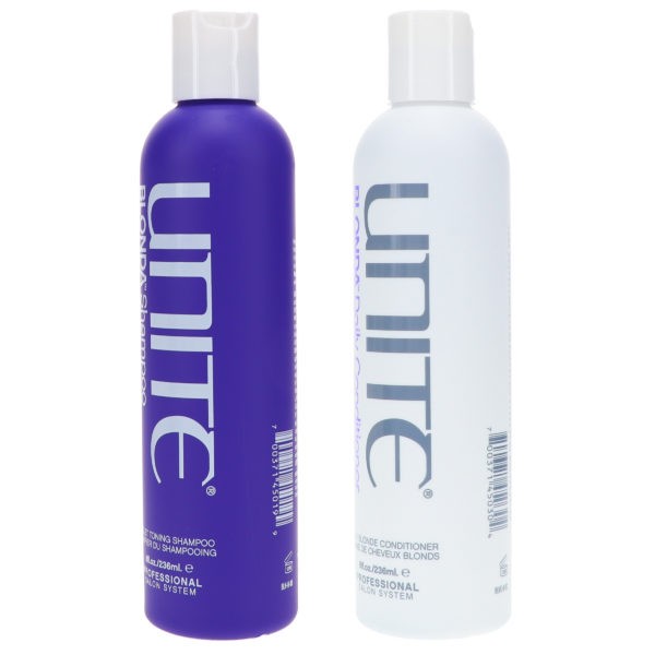 UNITE Hair Blonda Shampoo Tone Brighten 8 oz & Blonda Condition Toning 8 oz Combo Pack