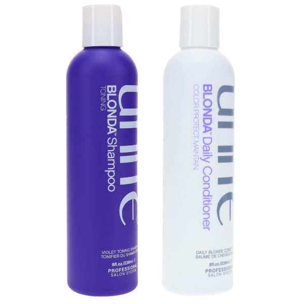 UNITE Hair Blonda Shampoo Tone Brighten 8 oz & Blonda Condition Toning 8 oz Combo Pack