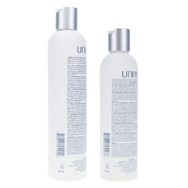 UNITE Hair Lazer Straight Shampoo 10 oz & Lazer Straight Conditioner 8 oz Combo Pack