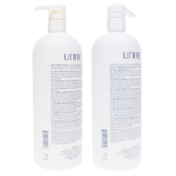 UNITE Hair Lazer Straight Shampoo 33 oz & Lazer Straight Conditioner 33 oz Combo Pack