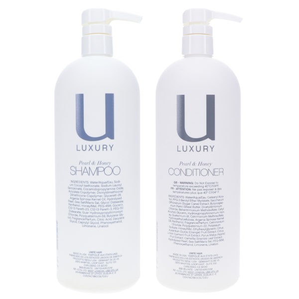 UNITE Hair U Luxury Pearl and Honey Shampoo 33 oz & Luxury Pearl and Honey Conditioner 33 oz Combo Pack