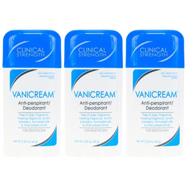 Vanicream Anti-Perspirant Deodorant 2.25 oz 3 Pack