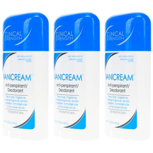 Vanicream Anti-Perspirant Deodorant 2.25 oz 3 Pack