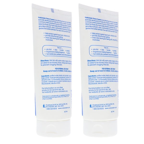 Vanicream Shave Cream 6 oz 2 Pack