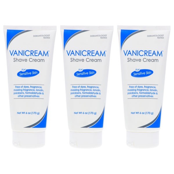 Vanicream Shave Cream For Sensitive Skin 6 oz 3 Pack