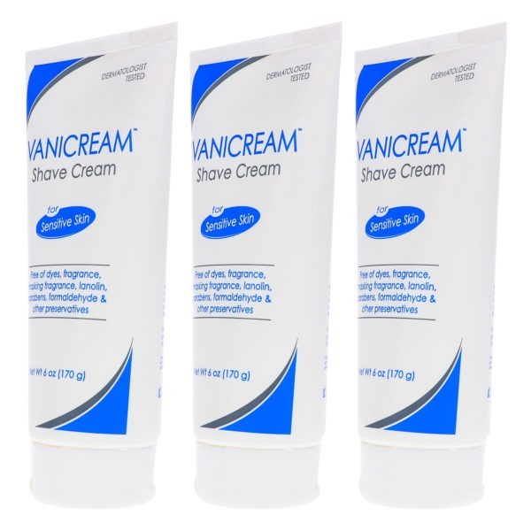 Vanicream Shave Cream For Sensitive Skin 6 oz 3 Pack