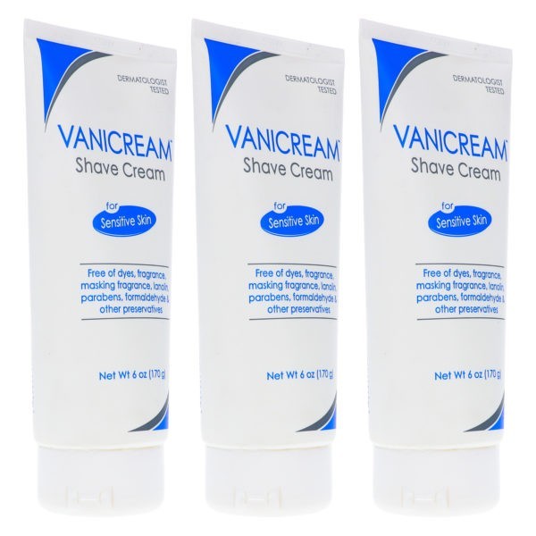 Vanicream Shave Cream For Sensitive Skin 6 oz 3 Pack