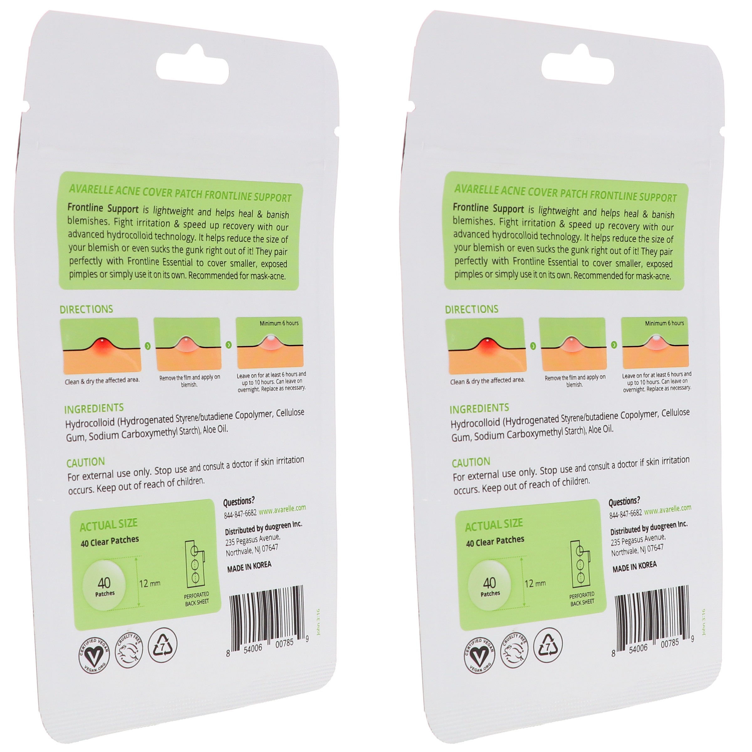Avarelle Acne Cover Patch Frontline Support 40 ct 2 Pack