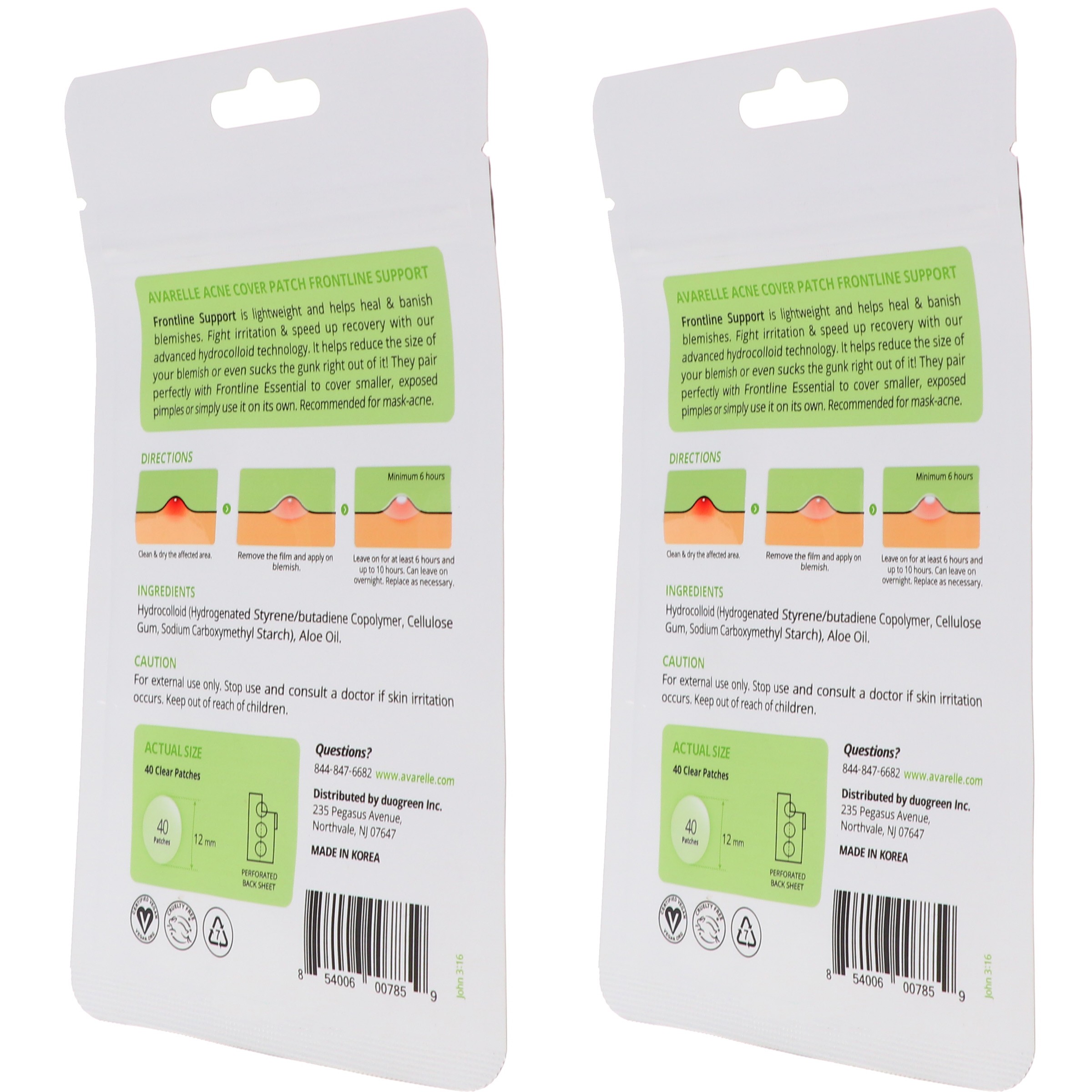Avarelle Acne Cover Patch Frontline Support 40 ct 2 Pack