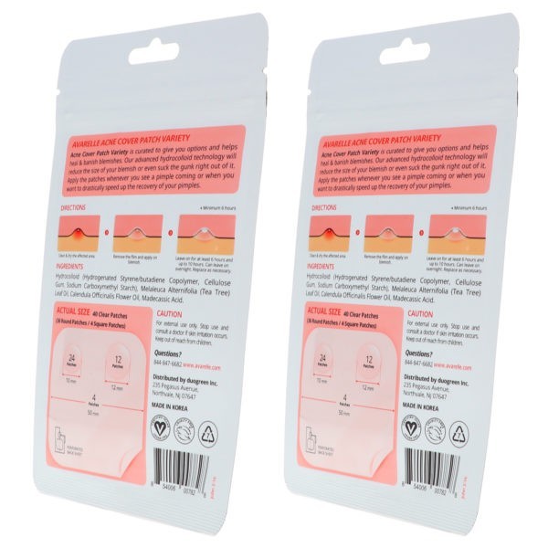 Avarelle Acne Cover Patch Variety 40 ct 2 Pack