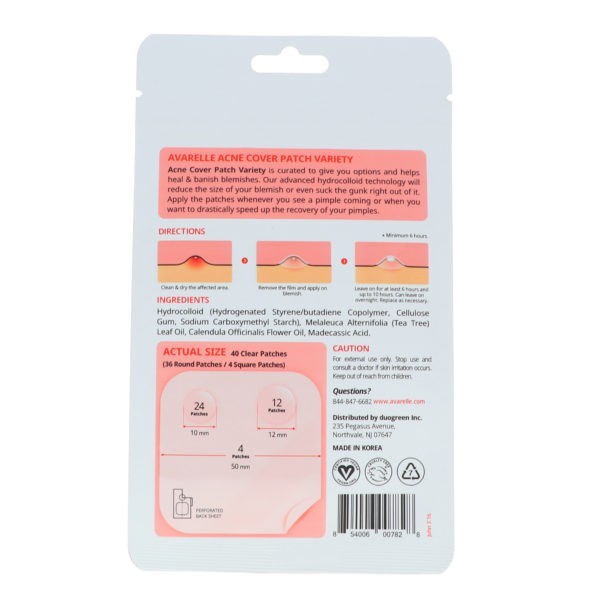 Avarelle Acne Cover Patch Variety 40 ct 2 Pack