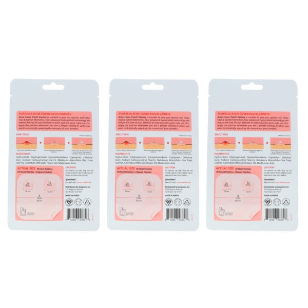 Avarelle Acne Cover Patch Variety 40 ct 3 Pack