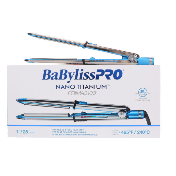 BaBylissPRO Nano Titanium Prima3100 1" Ionic Straightener