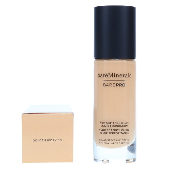 bareMinerals BAREPRO Performance Wear Liquid Foundation SPF 20 Golden Ivory 1 oz