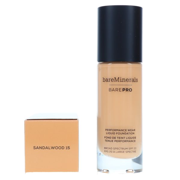 bareMinerals BAREPRO Performance Wear Liquid Foundation SPF 20 Sandalwood 1 oz