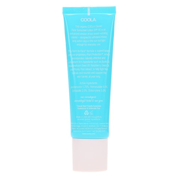 COOLA Classic Face Sunscreen Fragrance Free SPF 50 1.7 oz