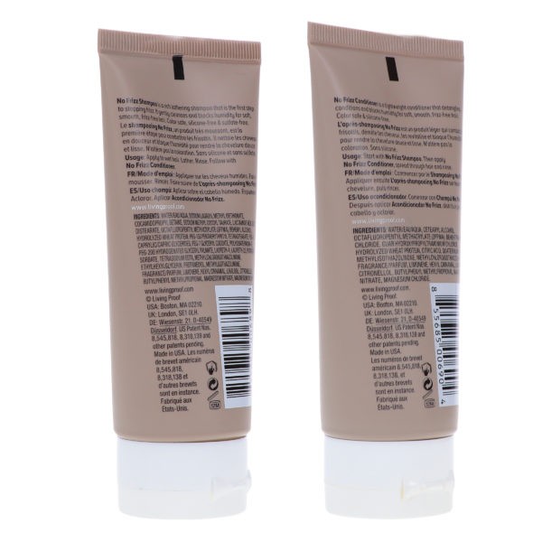 Living Proof No Frizz Shampoo 2 oz & No Frizz Conditioner 2 oz Combo Pack