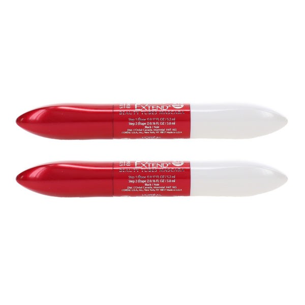 L'Oreal Paris Double Extend Lash Extension Effect Mascara 0.16 oz 2 Pack