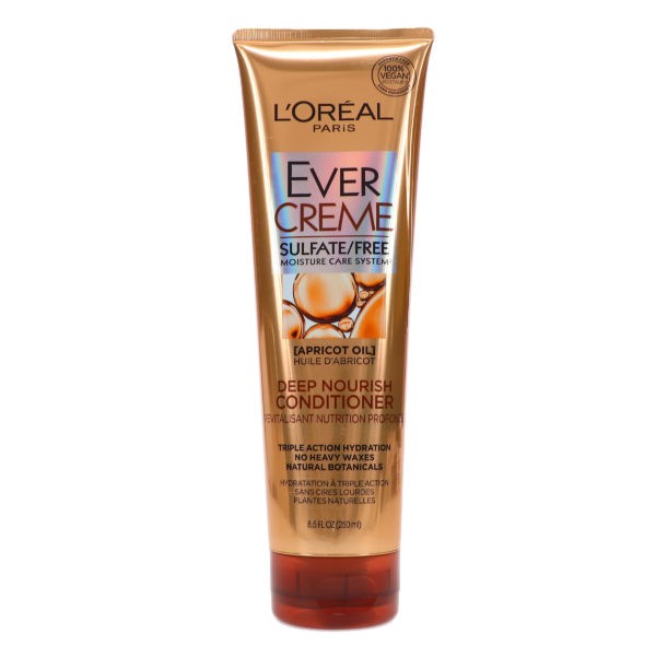 L'Oreal Paris Ever Creme Sulfate Free Deep Nourish Shampoo 8.5 oz & Ever Creme Sulfate Free Deep Nourish Conditioner 8.5 oz Combo Pack