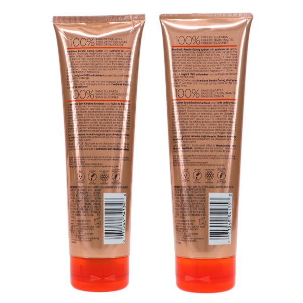 L'Oreal Paris Ever Sleek Sulfate Free Keratin Caring Shampoo 8.5 oz & Ever Sleek Sulfate Free Keratin Caring Conditioner 8.5 oz Combo Pack