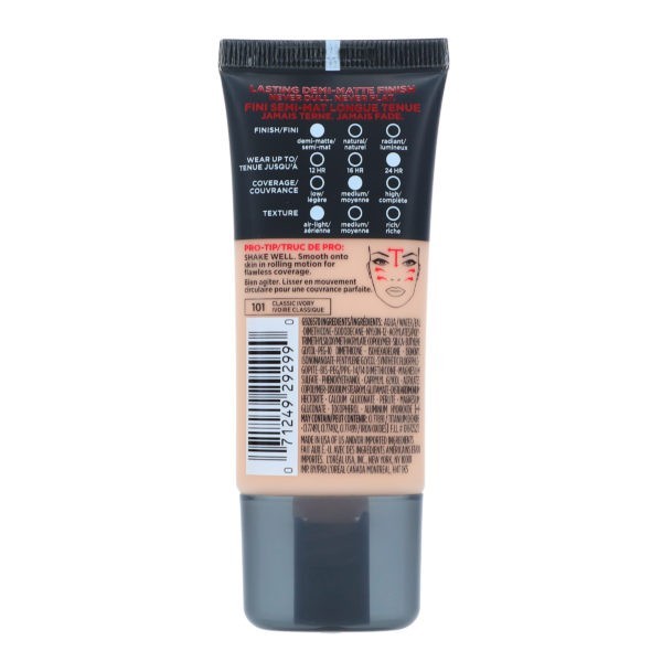 L'Oreal Paris Infallible Pro-Matte Liquid Longwear Foundation Classic Ivory 1 oz