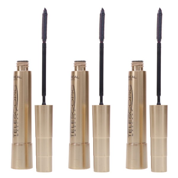 L'Oreal Paris Telescopic Mascara Black 0.27 oz 3 Pack