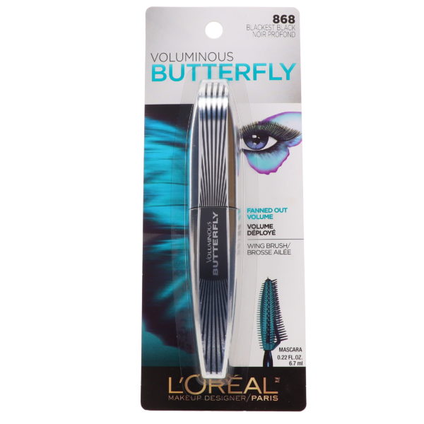 L'Oreal Paris Voluminous Butterfly Mascara Blackest Black 0.22 oz