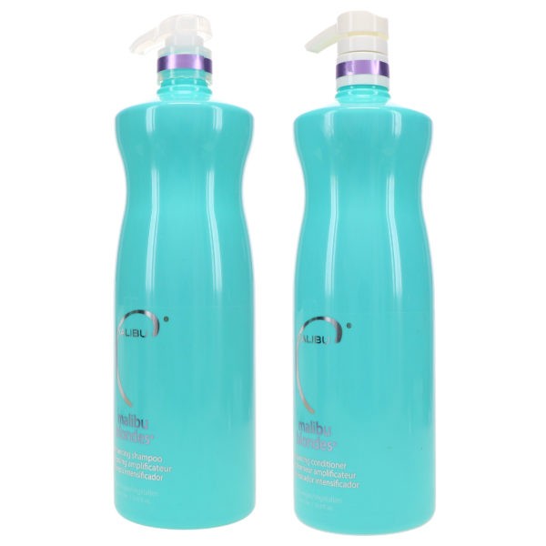 Malibu C Blondes Enhancing Shampoo 32 oz & Blondes Enhancing Conditioner 32 oz Combo Pack