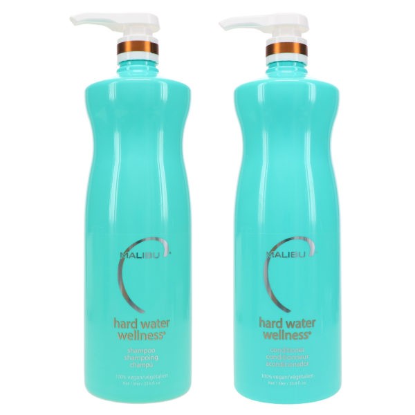 Malibu C Hard Water Wellness Shampoo 33.8 oz & Hard Water Wellness Conditioner 33.8 oz Combo Pack