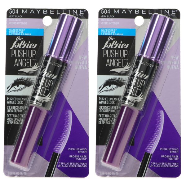 Maybelline New York The Falsies Push Up Angel Waterproof Mascara Very Black 0.32 oz 2 Pack