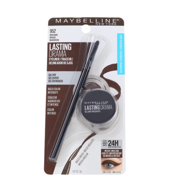 Maybelline New York Eye Studio Lasting Drama Gel Eyeliner Brown  0.11 oz