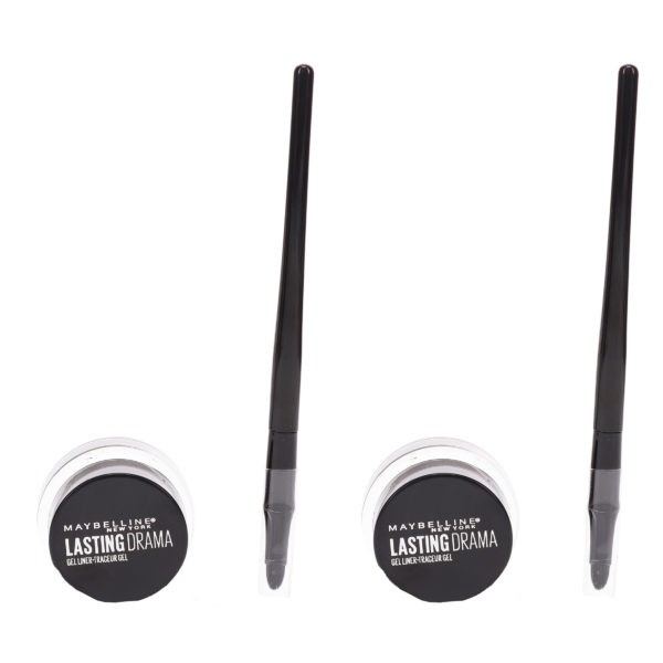 Maybelline New York Eye Studio Lasting Drama Gel Eyeliner Brown  0.11 oz 2 Pack