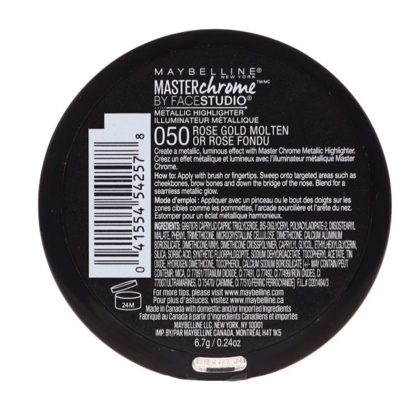 Maybelline New York FaceStudio Master Chrome Metallic Highlighter Molten Rose Gold 1 oz