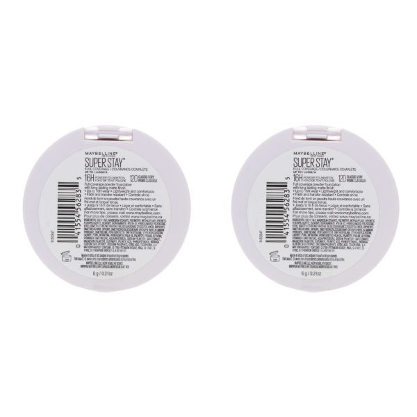 Maybelline New York SuperStay Full Coverage Powder Foundation 0.21 oz 2 Pack