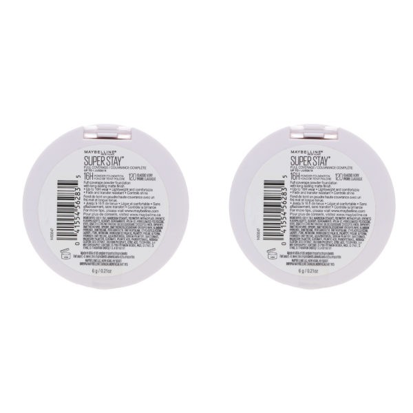 Maybelline New York SuperStay Full Coverage Powder Foundation 0.21 oz 2 Pack