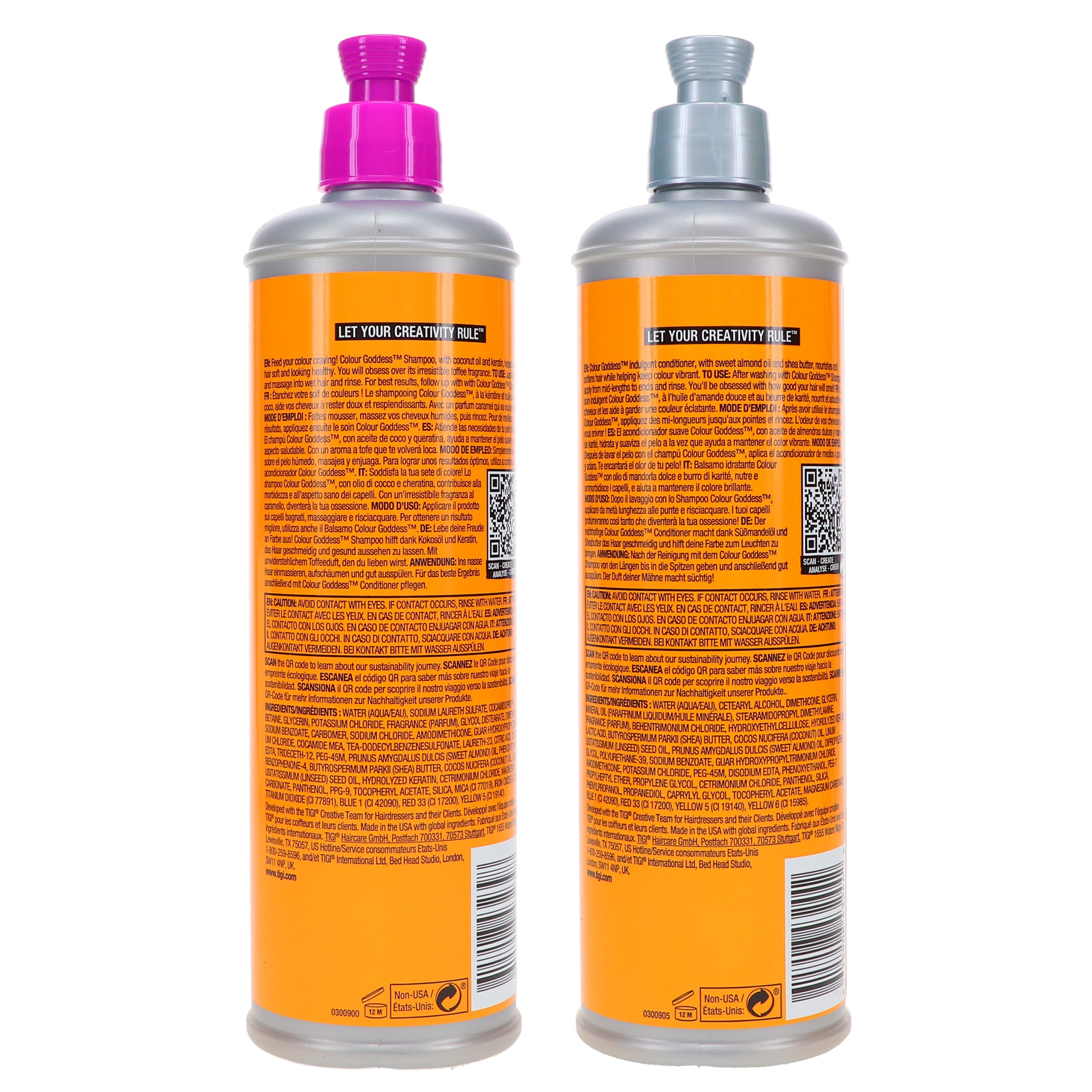 TIGI Bed Head Color Goddess Oil Infused Shampoo 13.5 oz & Bed Head Colour Goddess Oil Infused Conditioner 13.53 oz Combo Pack