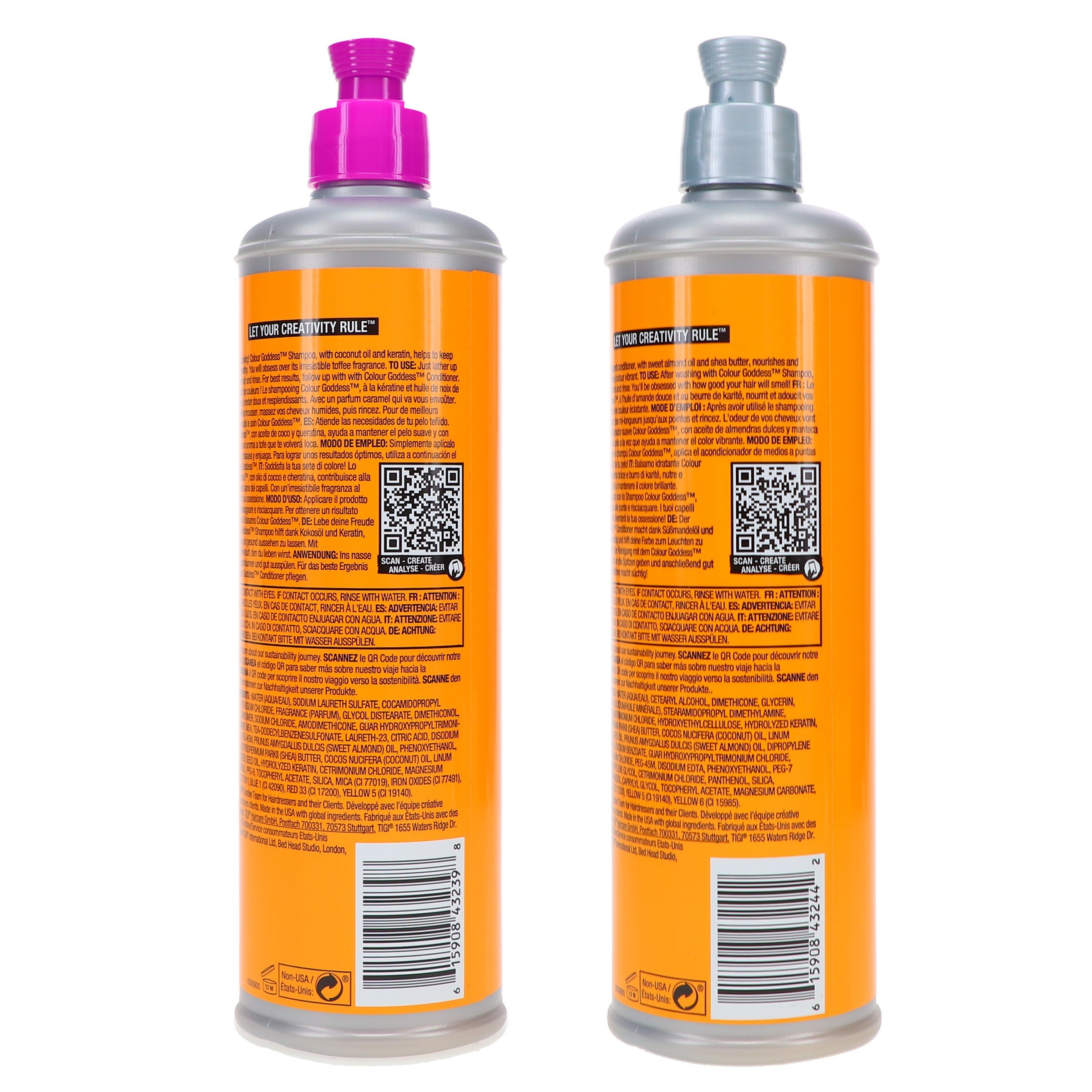 TIGI Bed Head Color Goddess Oil Infused Shampoo 13.5 oz & Bed Head Colour Goddess Oil Infused Conditioner 13.53 oz Combo Pack