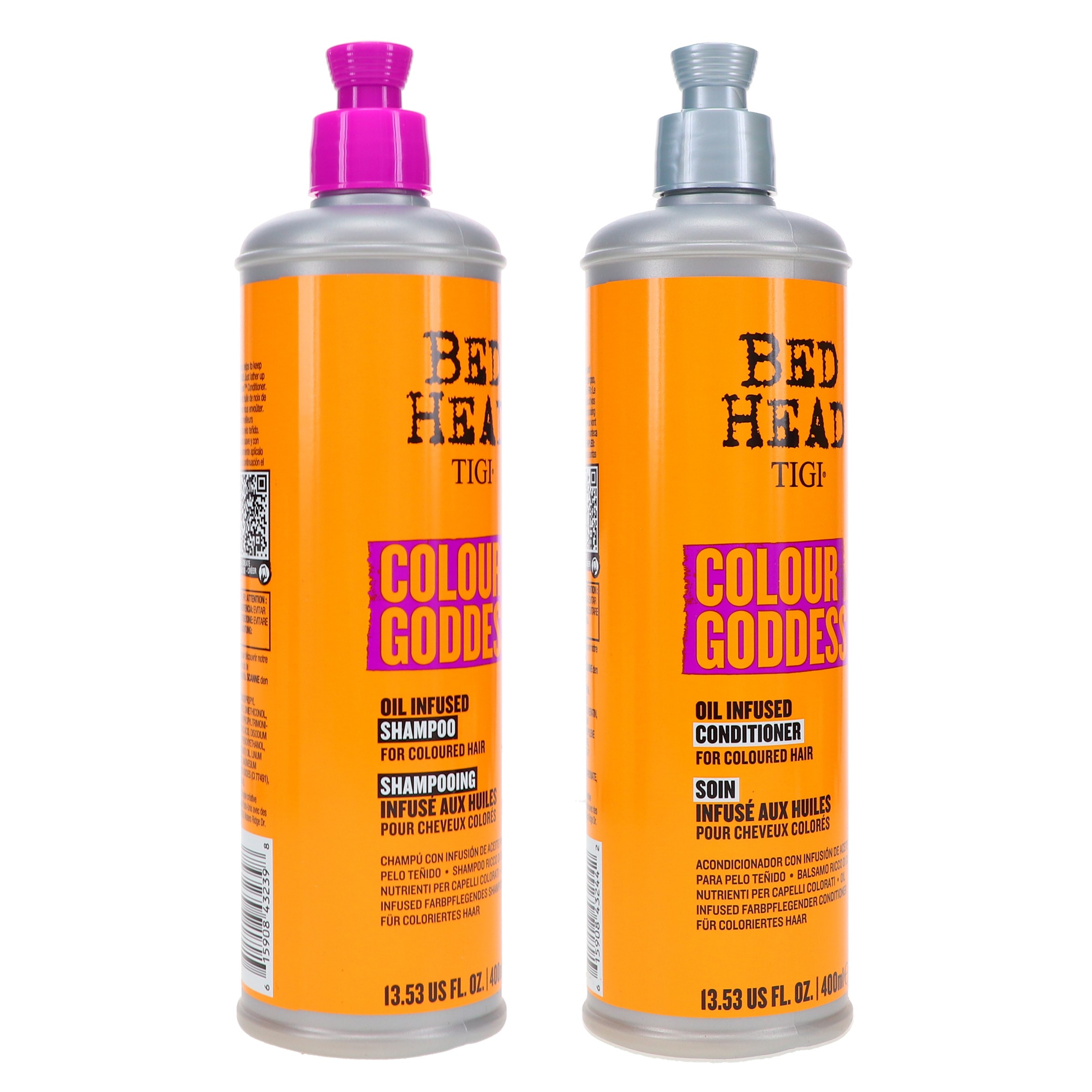 TIGI Bed Head Color Goddess Oil Infused Shampoo 13.5 oz & Bed Head Colour Goddess Oil Infused Conditioner 13.53 oz Combo Pack