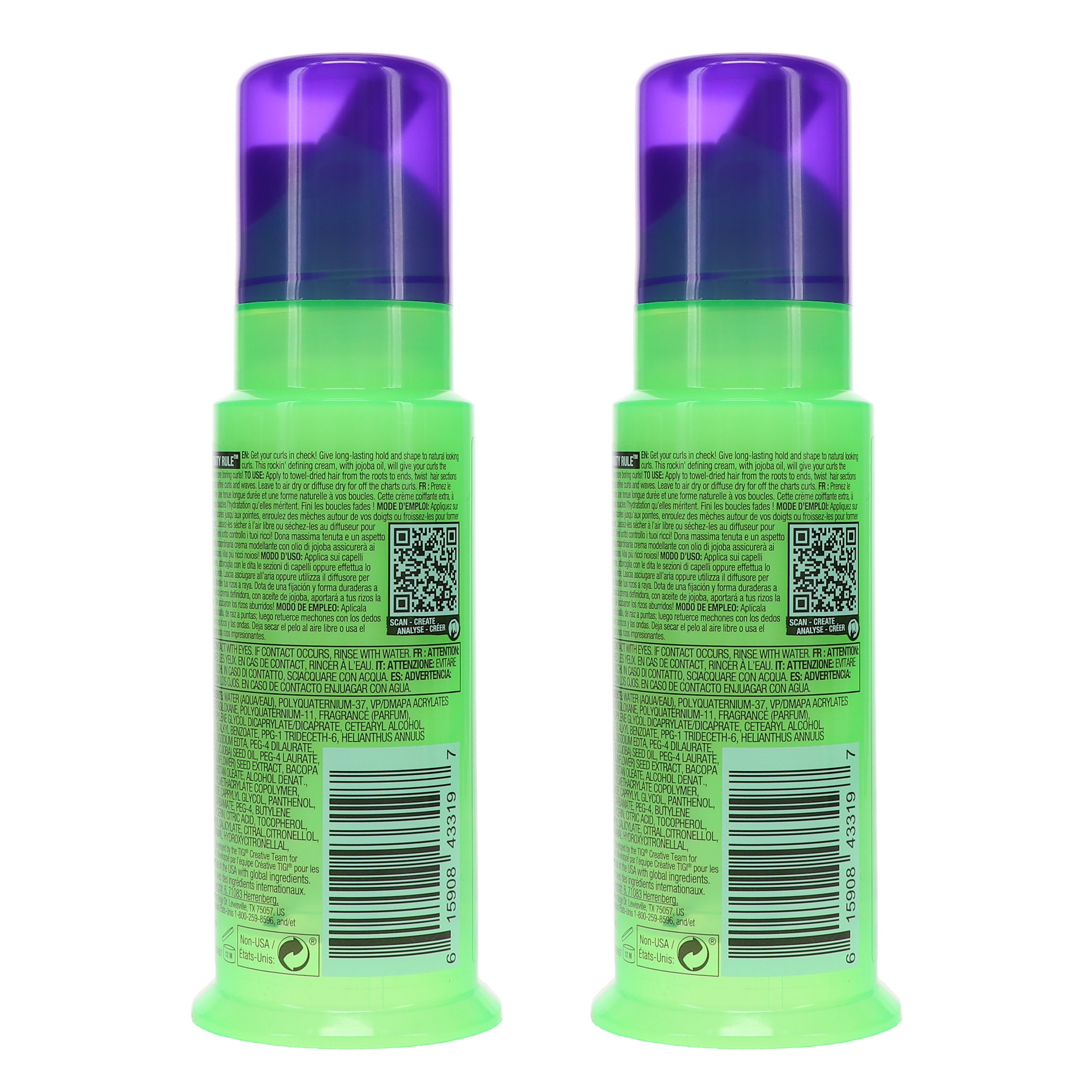 TIGI Bed Head Curls Rock Amplifier Mega Shaping Cream 3.82 oz 2 Pack