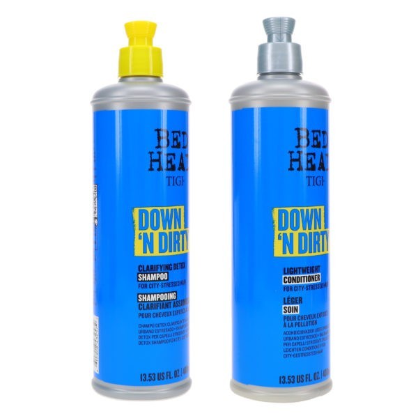 TIGI Bed Head Down N Dirty Shampoo 13.53 oz & Bed Head Down N Dirty Conditioner 13.53 oz Combo Pack