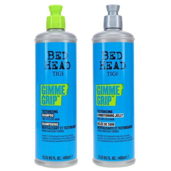 TIGI Bed Head Gimme Grip Texturizing Shampoo 13.53 oz & Bed Head Gimme Grip Texturizing Conditioning Jelly 13.53 oz Combo Pack