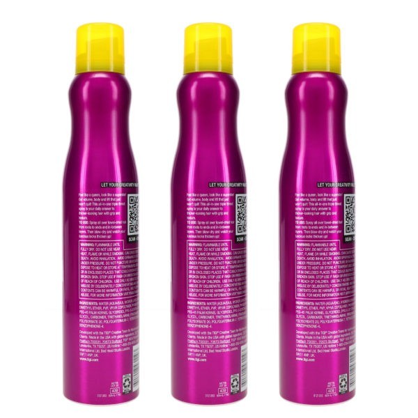 TIGI Bed Head Queen for a Day Thickening Spray 10.5 oz 3 Pack