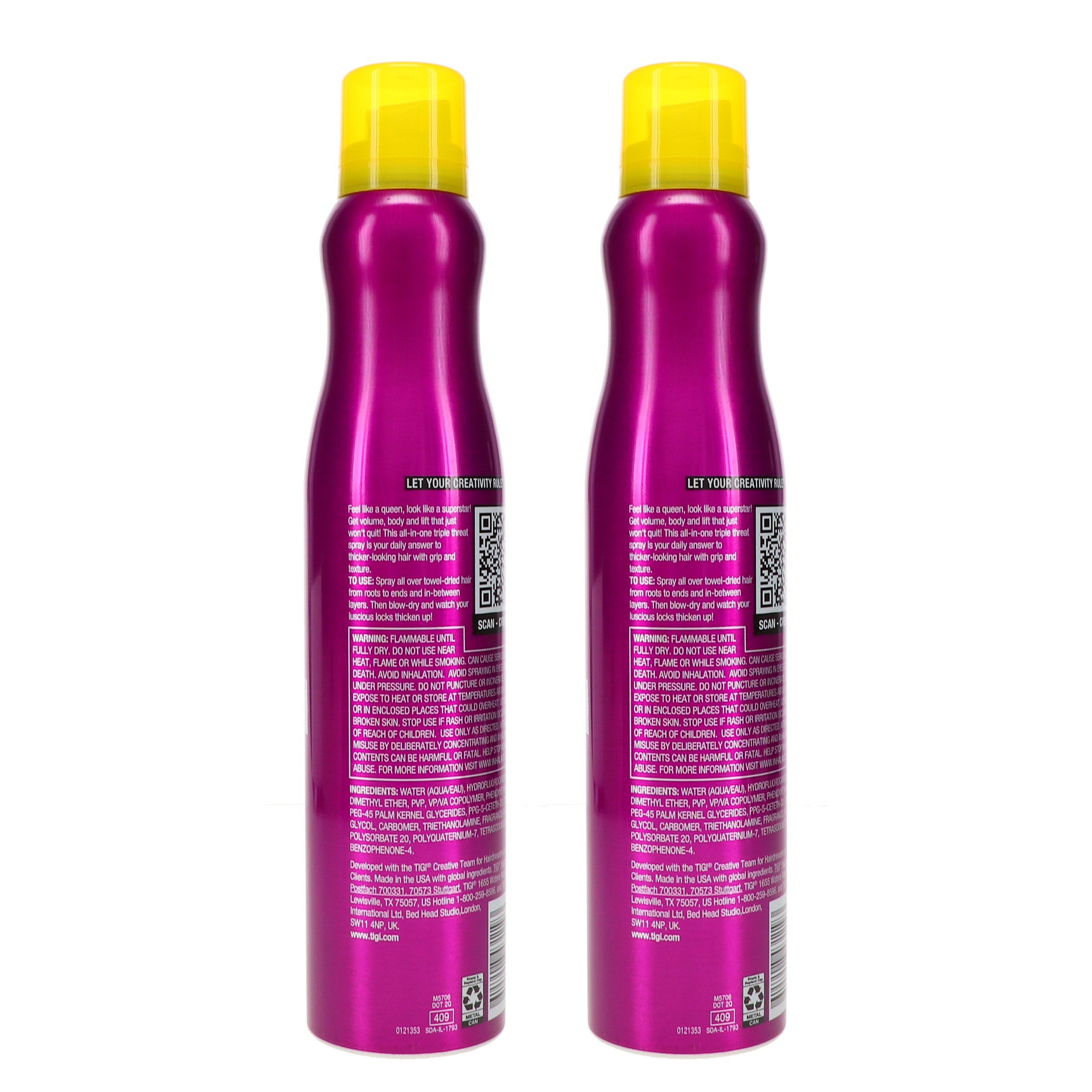 TIGI Bed Head Queen for a Day Thickening Spray 10.5 oz 2 Pack
