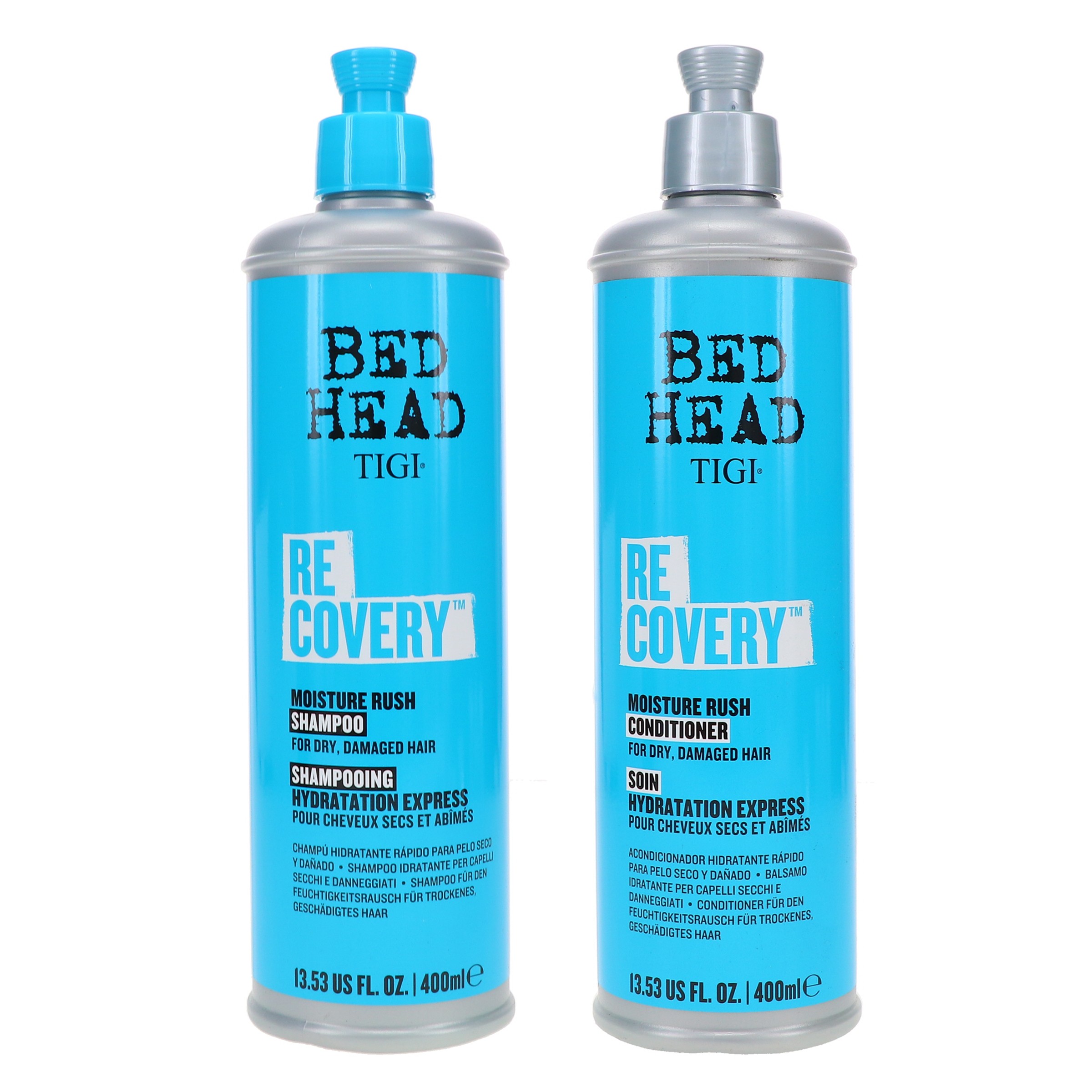 Bed Head Recovery Moisture Rush Shampoo 13.53 oz & Bed Head Moisture Rush Conditioner 13.53 oz Combo Pack ~ Beauty Roulette