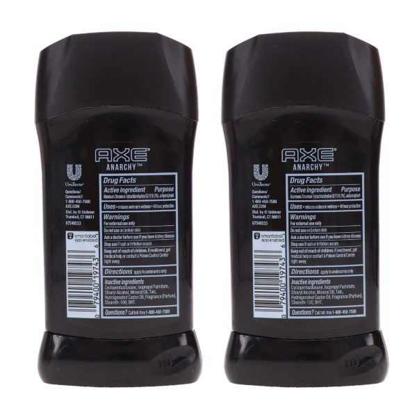 Axe Anarchy Antiperspirant 2.7 oz 2 Pack
