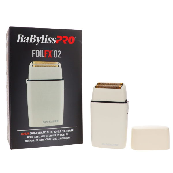 BaBylissPRO Cordless White Metal Double Foil Shaver